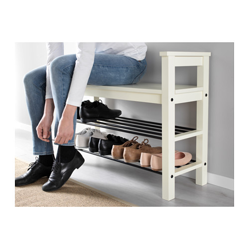 HEMNES, bench with shoe storage