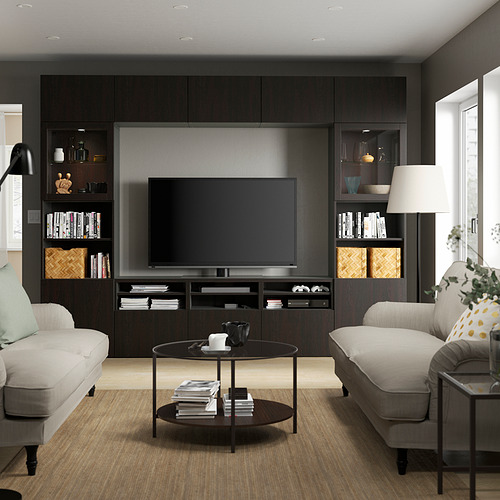 BESTÅ, TV storage combination/glass doors