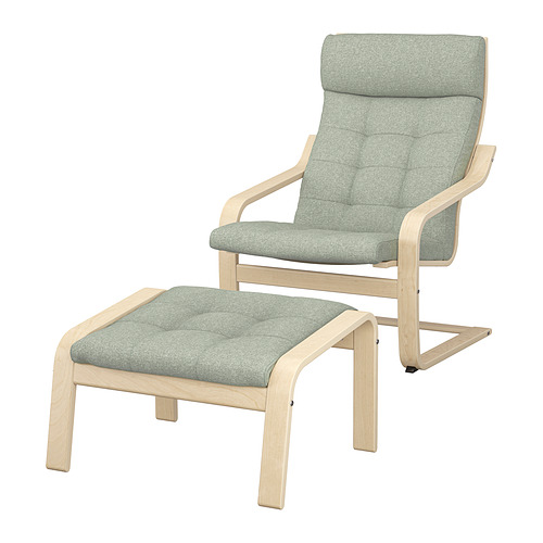 POÄNG, armchair and footstool