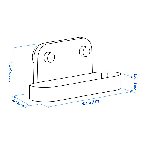 ÖBONÄS wall shelf with suction cup