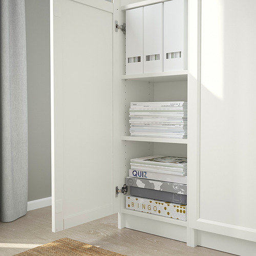 BILLY/OXBERG, bookcase with panel/glass doors