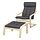 POÄNG, armchair and footstool