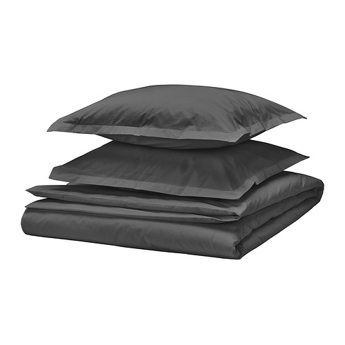 HAMPFLOCKEL duvet cover and 2 pillowcases
