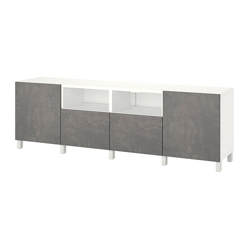 BESTÅ, TV bench with doors and drawers