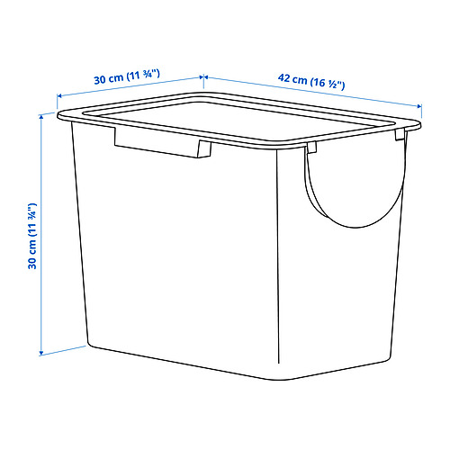 TRÖSKNING bin with lid
