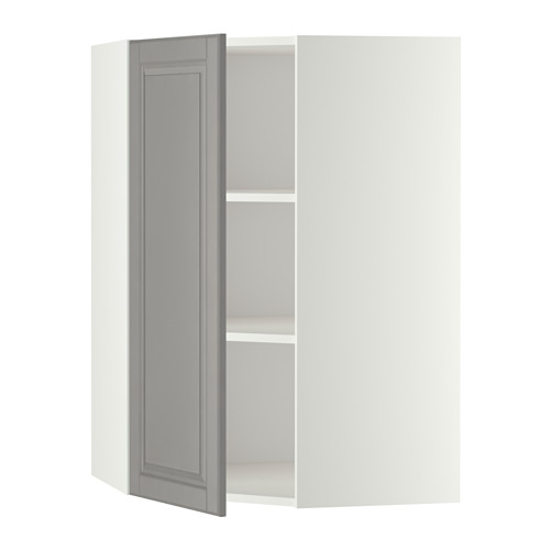 METOD corner wall cabinet with shelves