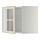 METOD, corner wall cab w shelves/glass dr