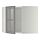 METOD, corner wall cab w shelves/glass dr