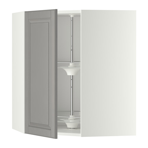 METOD corner wall cabinet with carousel