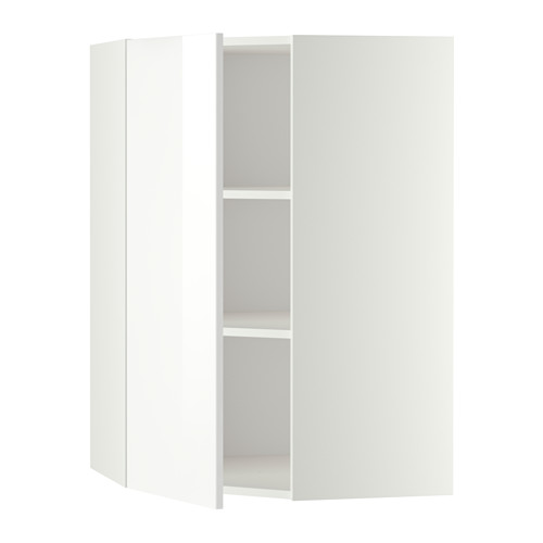 METOD corner wall cabinet with shelves