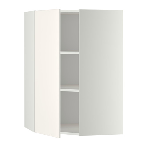 METOD corner wall cabinet with shelves