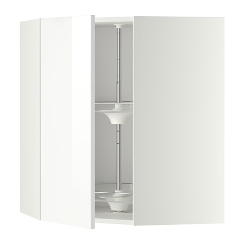 METOD corner wall cabinet with carousel