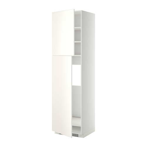 METOD high cabinet for fridge w 2 doors