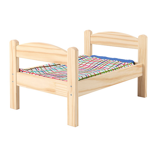 DUKTIG dúkkurúm með rúmfötum