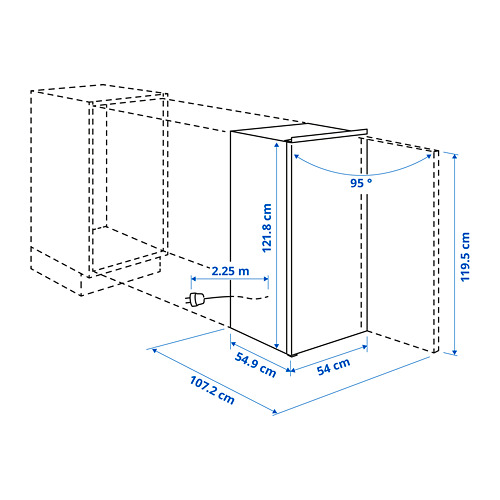 FÖRKYLD fridge with freezer compartment