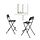 NORBERG/FRANKLIN, table and 2 chairs