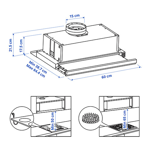 UTDRAG built-in extractor hood