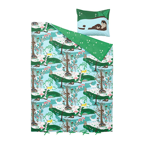 SKOGSDUVA, duvet cover and pillowcase