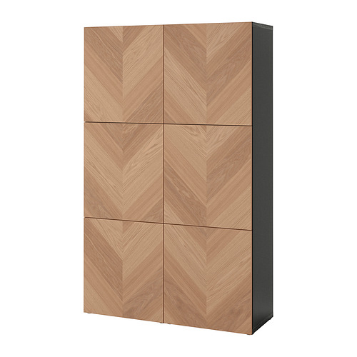 BESTÅ, hirsla með hurðum