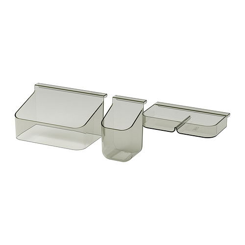 VISSLAÅN, drawer organisers, set of 3