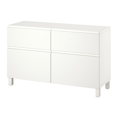 BESTÅ, hirsla með hurðum/skúffum