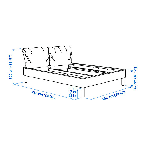 SAGESUND upholstered bed frame