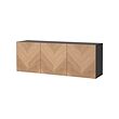 Black-brown hedeviken/oak veneer