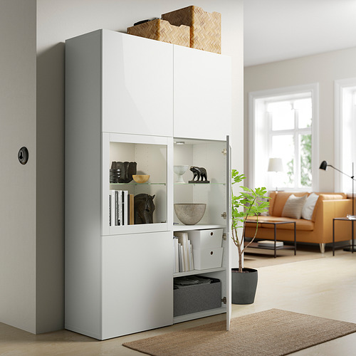 BESTÅ, storage combination w glass doors