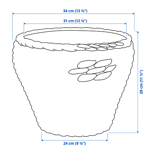 DRUVFLÄDER plant pot
