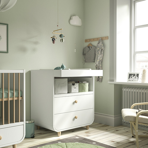 MYLLRA, changing table with drawers