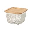 Square metal/white bamboo