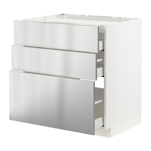 METOD/MAXIMERA base cab f hob/3 fronts/3 drawers