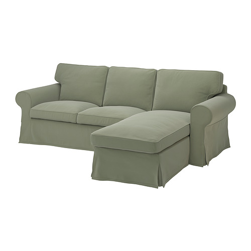 EKTORP, cover f 3-seat sofa w chaise longue