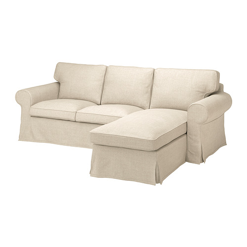 EKTORP, cover f 3-seat sofa w chaise longue