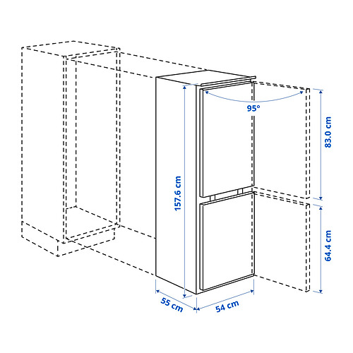 RÅKALL fridge/freezer