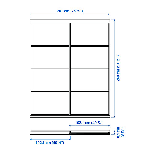 SKYTTA/MEHAMN/AULI sliding door combination