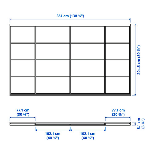 SKYTTA/SVARTISDAL sliding door combination