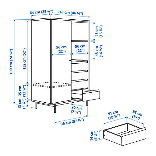 RÅDMANSÖ fataskápur