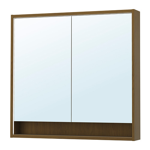 FAXÄLVEN, mirror cabinet w built-in lighting