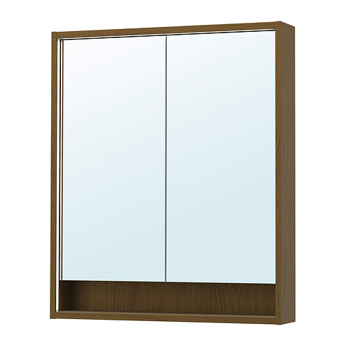 FAXÄLVEN, mirror cabinet w built-in lighting