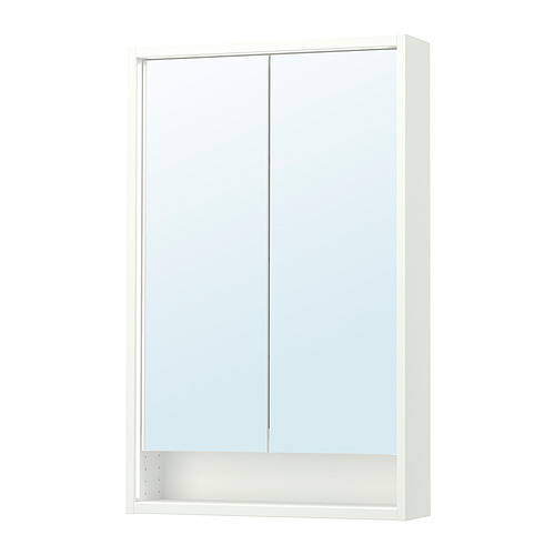 FAXÄLVEN mirror cabinet w built-in lighting