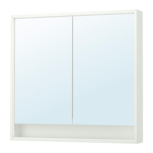 FAXÄLVEN mirror cabinet w built-in lighting