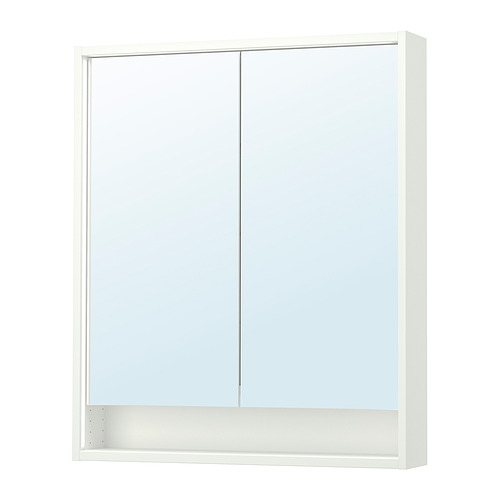 FAXÄLVEN, mirror cabinet w built-in lighting