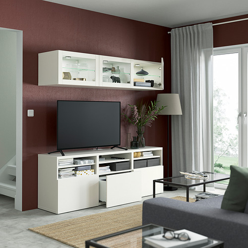 BESTÅ, TV storage combination/glass doors