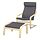 POÄNG, armchair and footstool