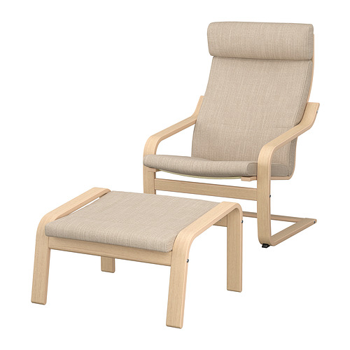 POÄNG, armchair and footstool