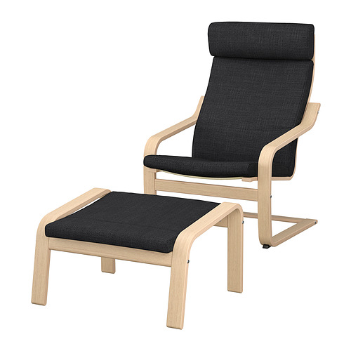 POÄNG, armchair and footstool