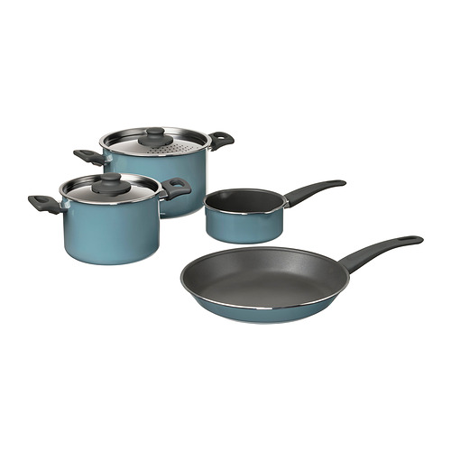 HEMLAGAD, 6-piece cookware set