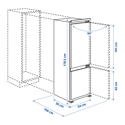 RISNÄS, fridge/freezer