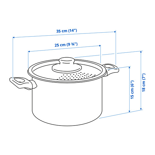 HEMLAGAD pot with lid